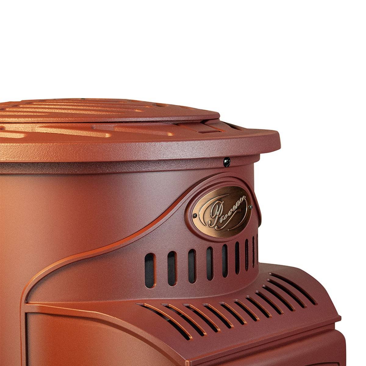 Universal - Poele à gaz 3,4 KW Rouge Effet poêle à bois Fonte véritable + Tuyau gaz + détendeur butane Provence Sahara - Imagen 7