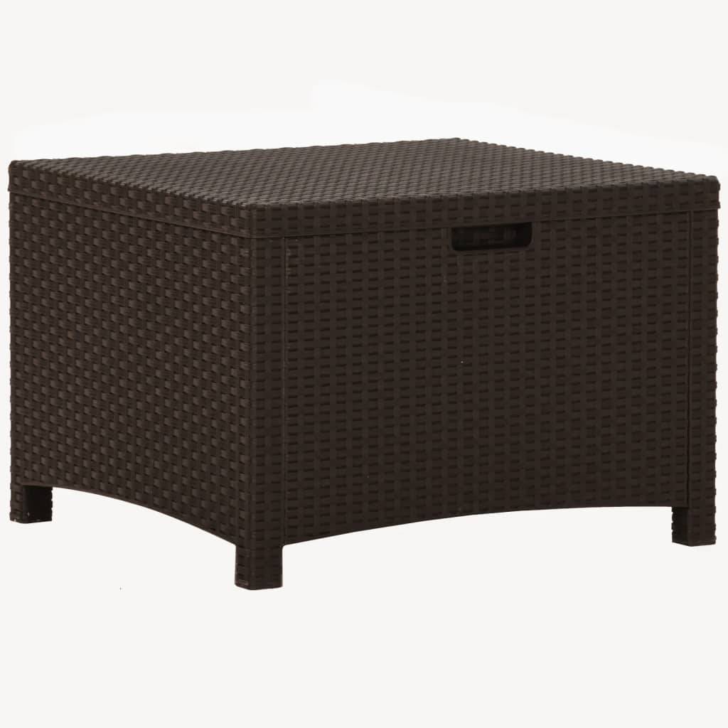 Helloshop26 - Coffre boîte meuble de jardin rangement 60 x 54 x 41 cm rotin pp marron - Imagen 1