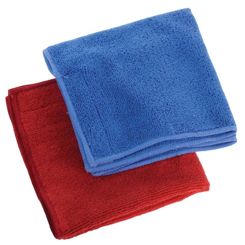 Autre - Serpillères pour balai en microfibre bleues et rouges Lot de 4 - Image 1
