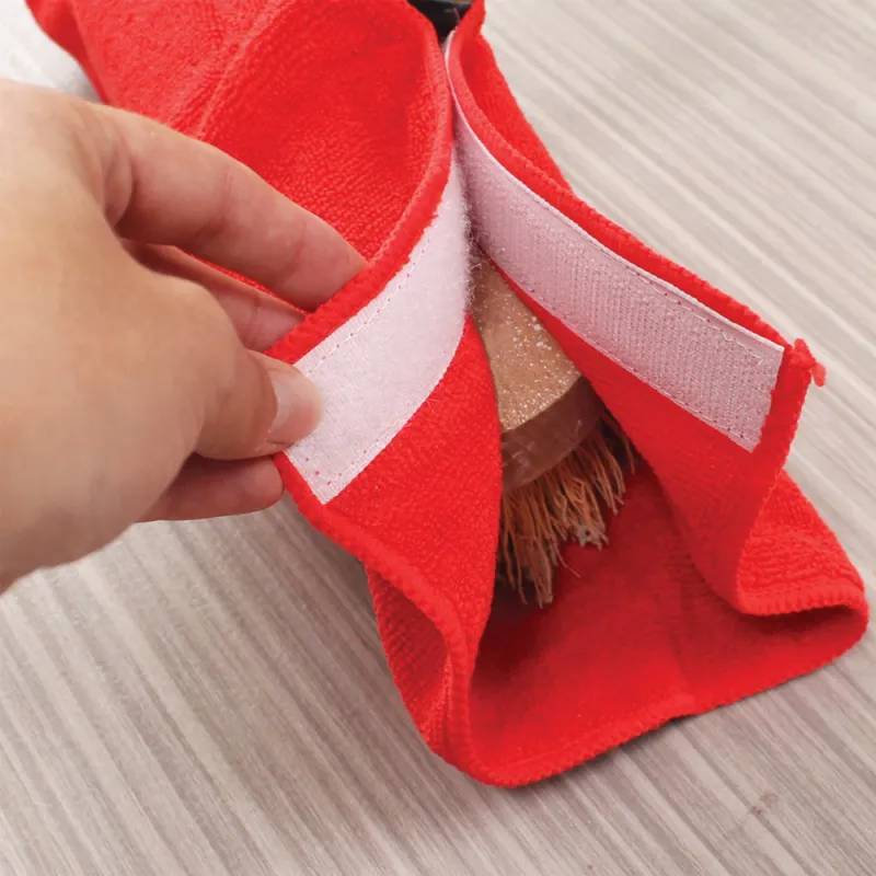 Autre - Serpillères pour balai en microfibre bleues et rouges Lot de 4 - Image 3