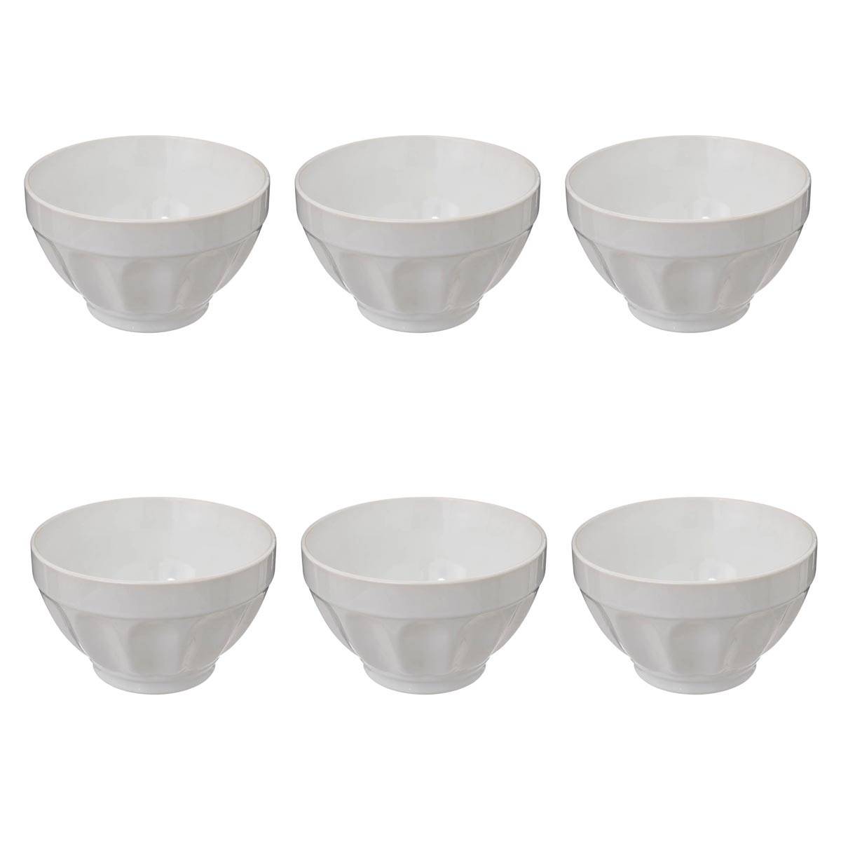 Lot de 6 Bols "Colorama" 60cl Blanc - Image 1