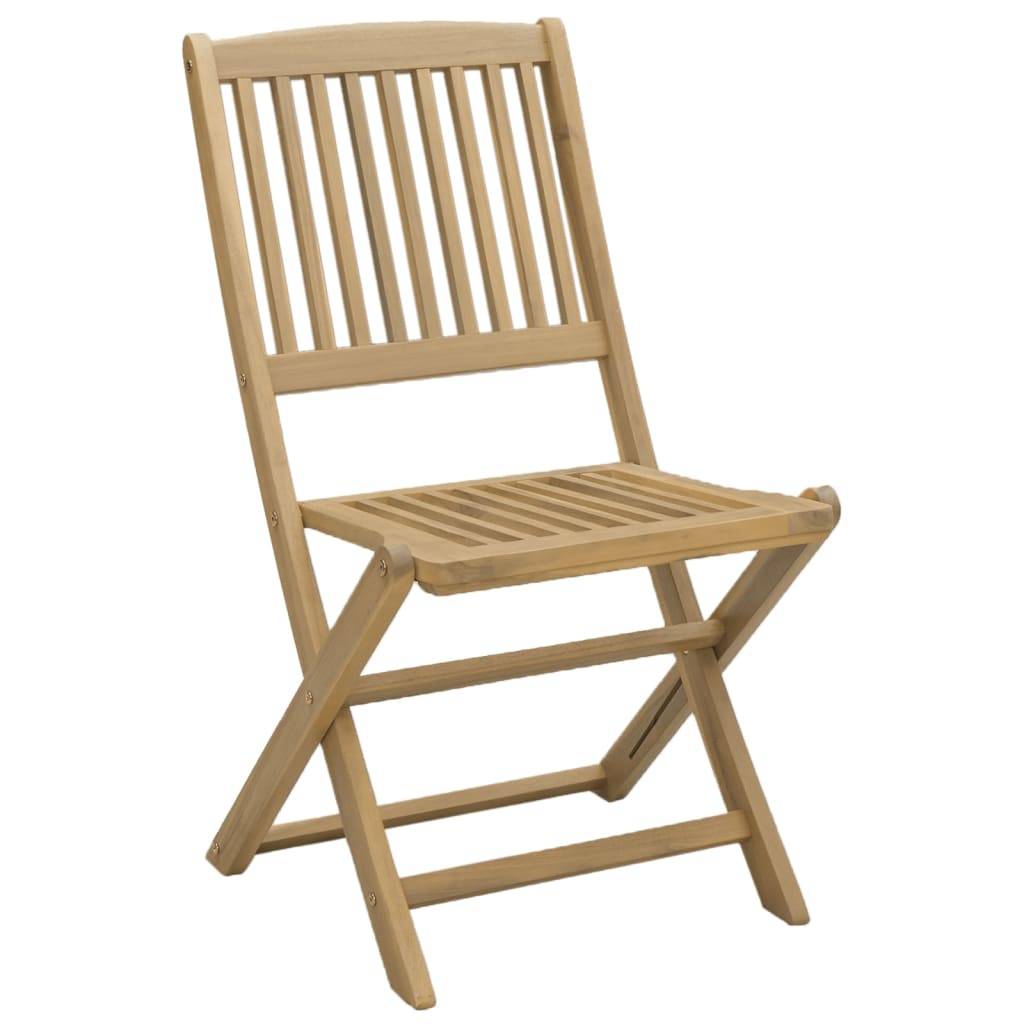 Maison Chic - Ensemble de 5 pcs table de jardin avec chaises - mobilier de jardin Bois d'acacia solide-JU2802 - Image 4