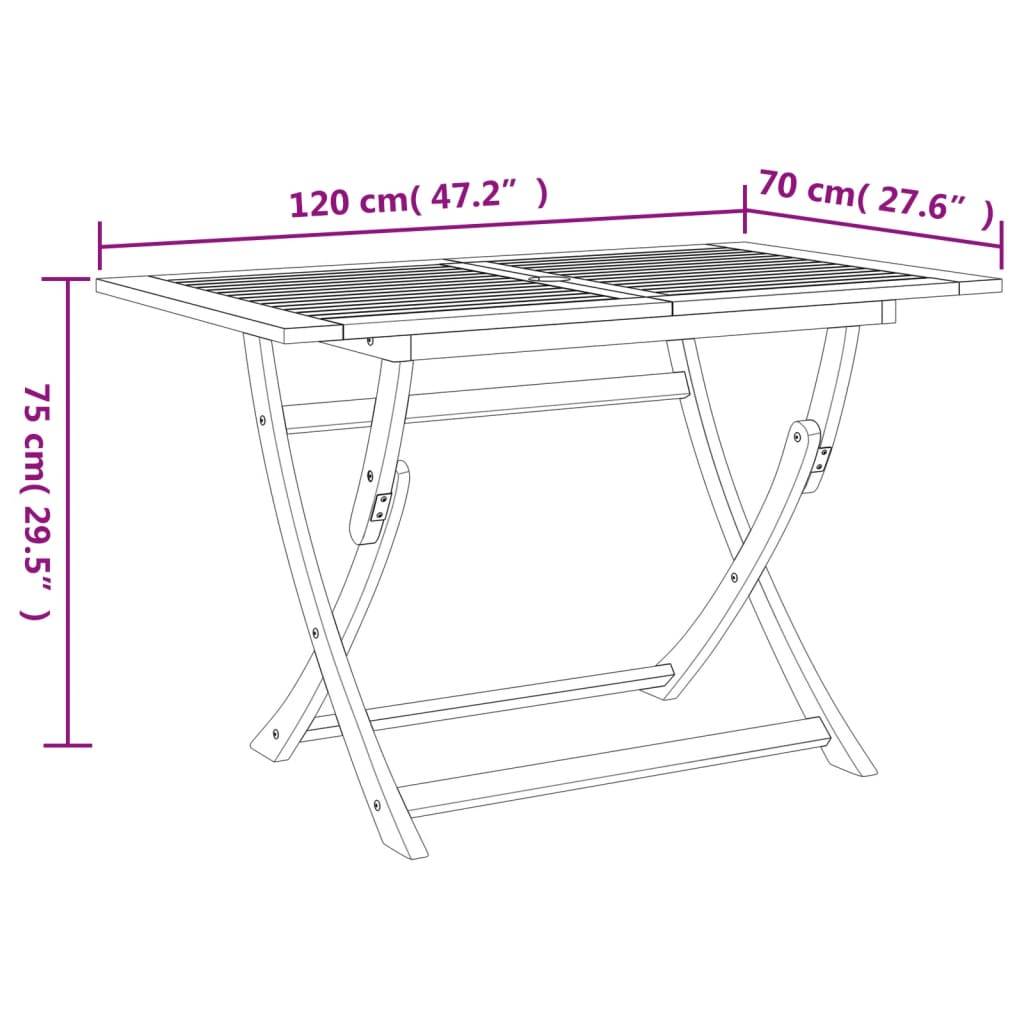 Maison Chic - Ensemble de 5 pcs table de jardin avec chaises - mobilier de jardin Bois d'acacia solide-JU2802 - Image 10
