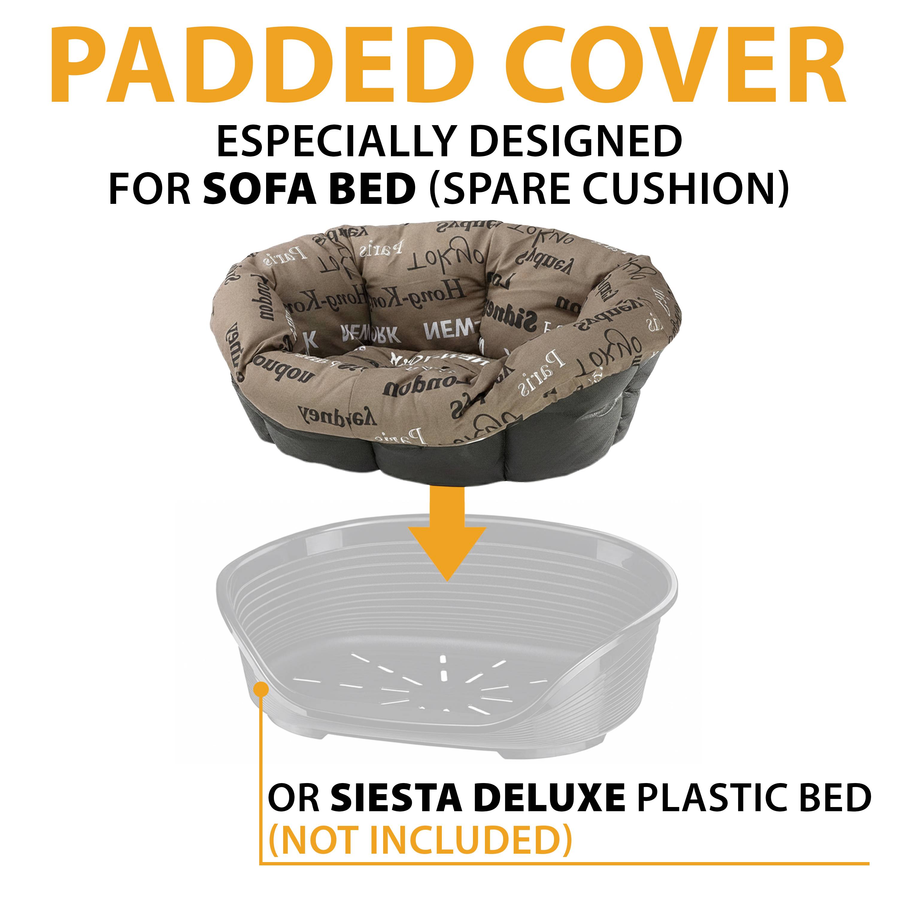 Ferplast - Ferplast Cojín para Cesta Perro SOFA' 8, en Algodón, Colchón Cojín Acolchado para Cama para Perro de interior, Reemplazo para Cesta en - Imagen 4