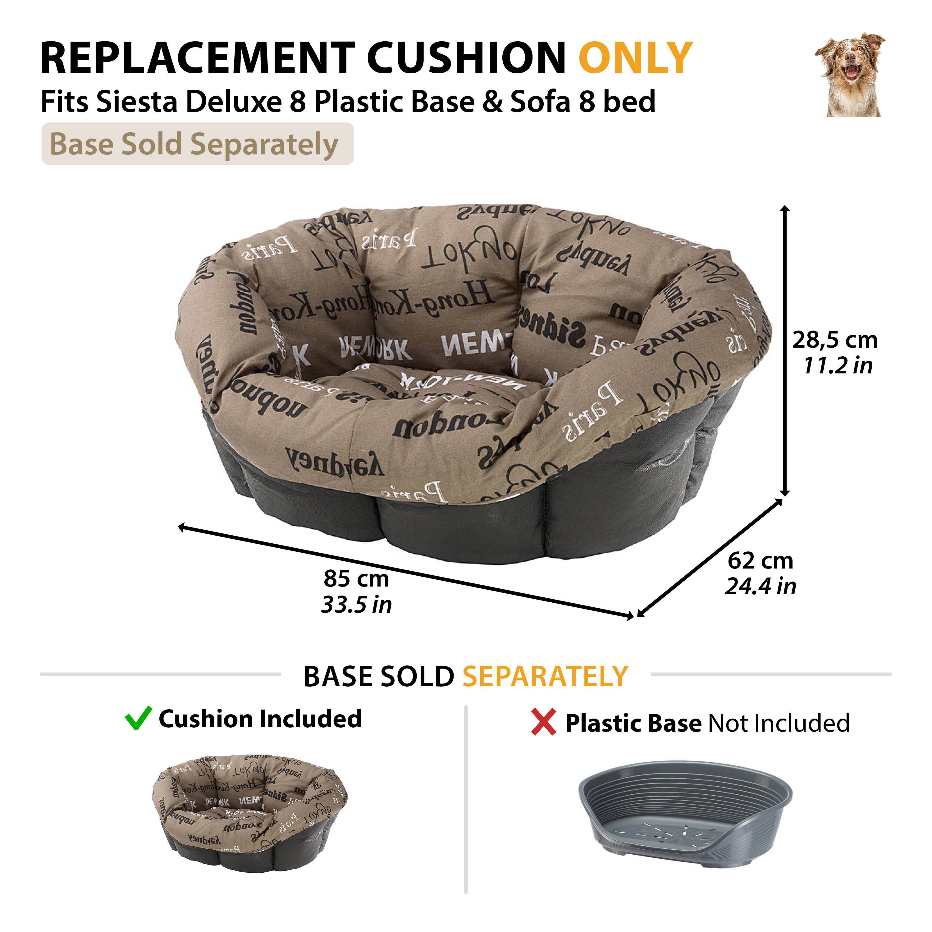 Ferplast - Ferplast Coussin pour Panier Chien SOFA' 8, en Coton, Matelas Coussin Rembourré pour Lit pour Chien d'intérieur, Remplacement pour Corbeille en - Image 2