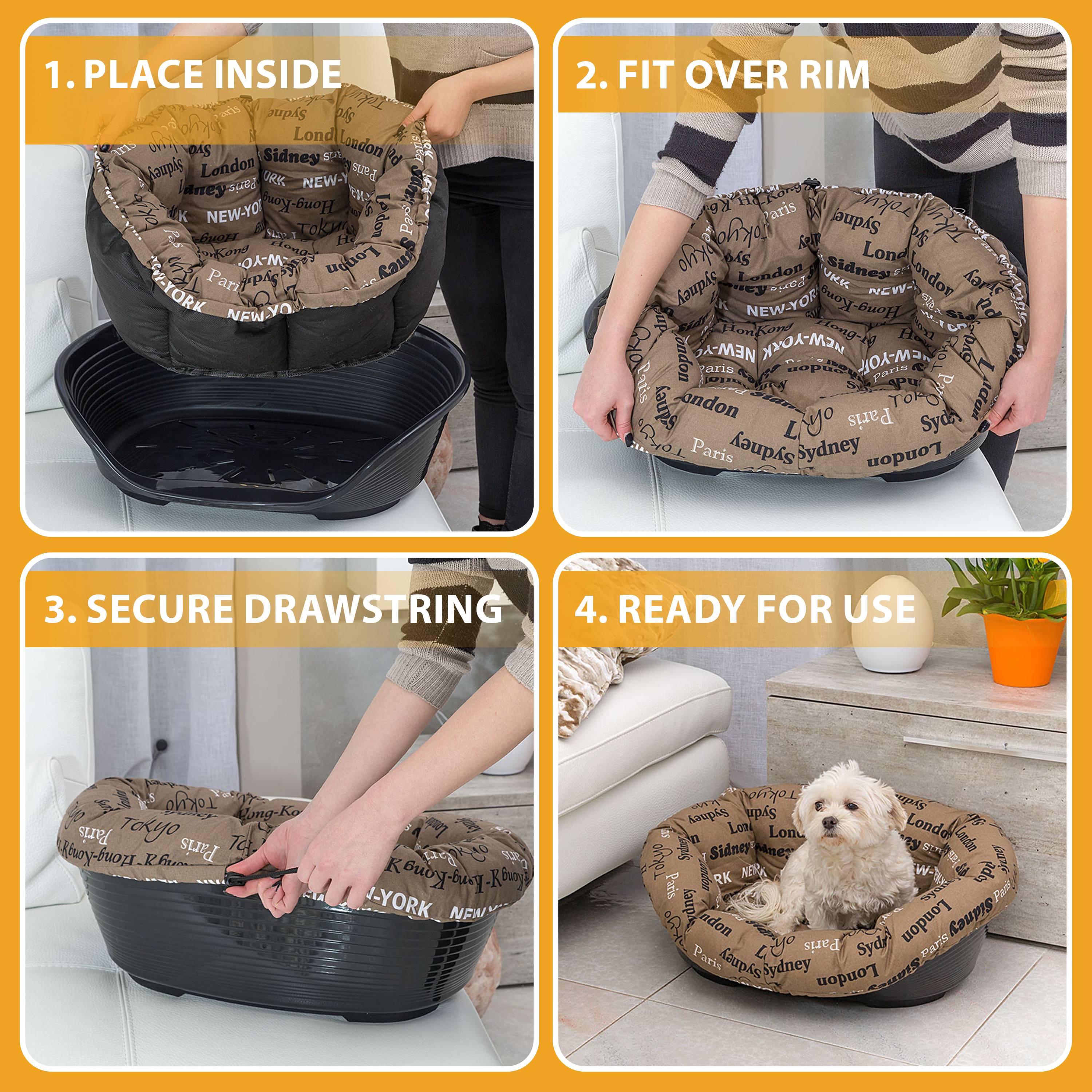Ferplast - Ferplast Coussin pour Panier Chien SOFA' 8, en Coton, Matelas Coussin Rembourré pour Lit pour Chien d'intérieur, Remplacement pour Corbeille en - Image 5