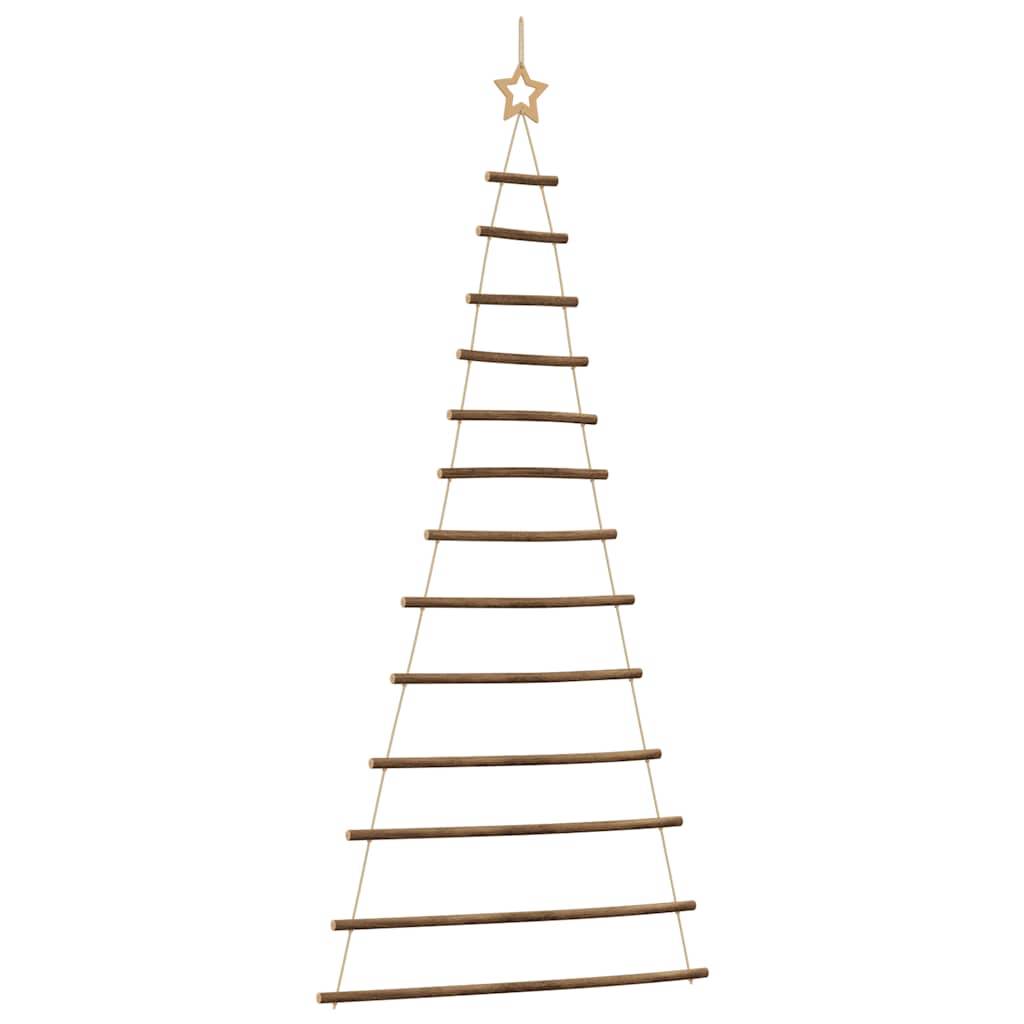 Grand Sapin de Noël Mural Suspendu en Bois Naturel Décoration Rustique 180 cm – ComfortXL Outdoor Living - Image 2