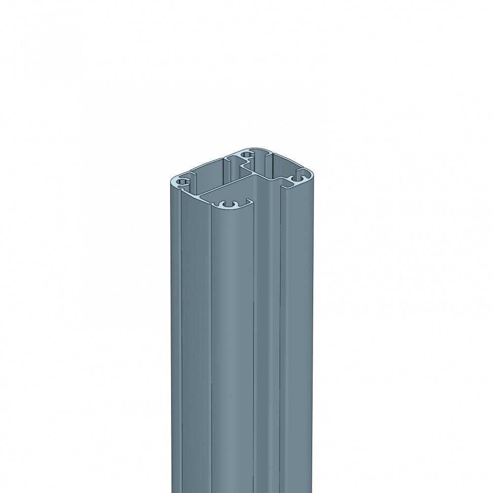 Composite Premium - Poteau aluminium à visser gris, l.5 x H.95 cm COMPOSITE PREMIUM