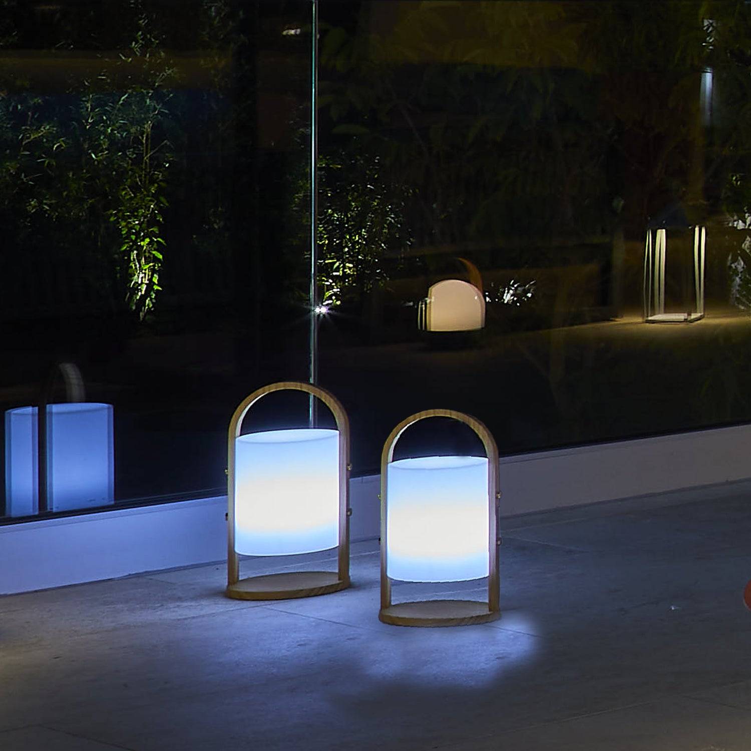 Lumisky - 2 Lanternes sans fil LED WOODY H37cm - Imagen 2