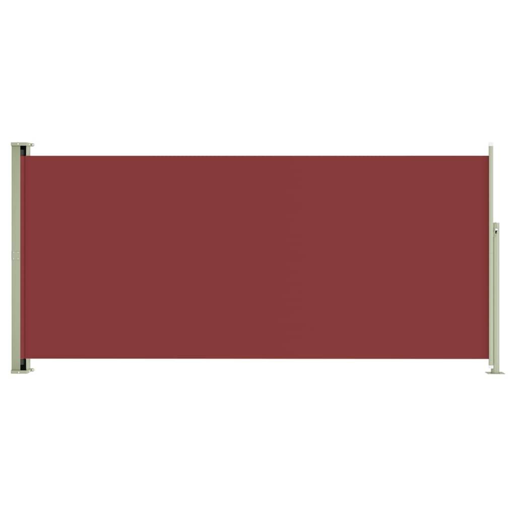 Helloshop26 - Auvent paravent store brise-vue latéral rétractable de patio jardin terrasse balcon protection visuelle écran 140 x 300 cm rouge - Imagen 1