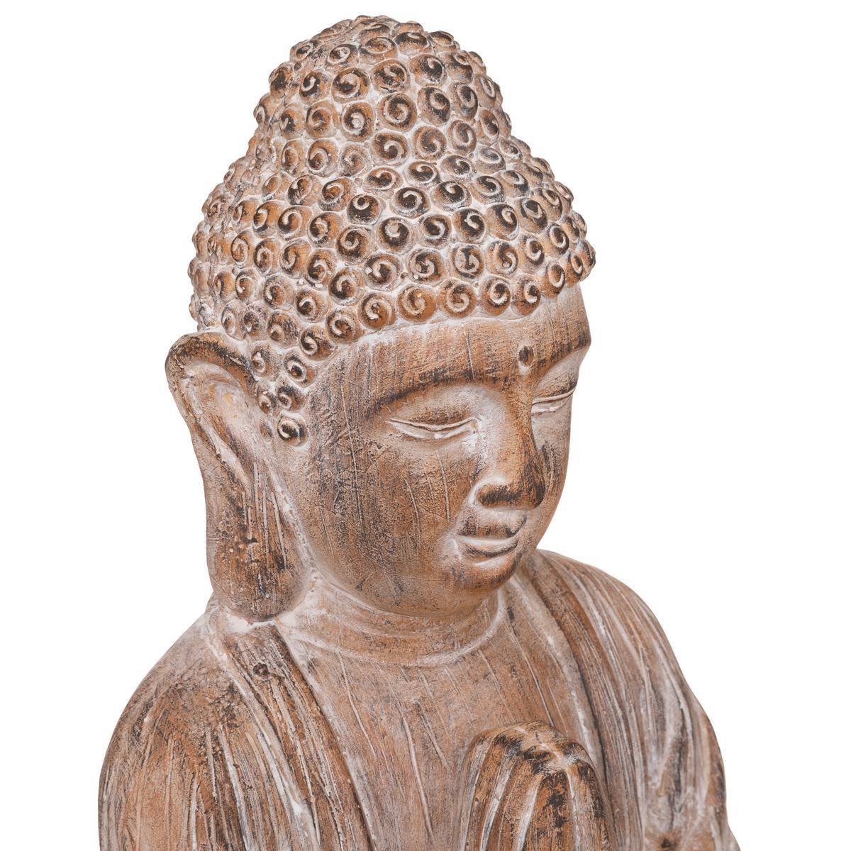 Atmosphera - Bouddha assis Arya H.45cm mango - Atmosphera Créateur d'intérieur - Imagen 3