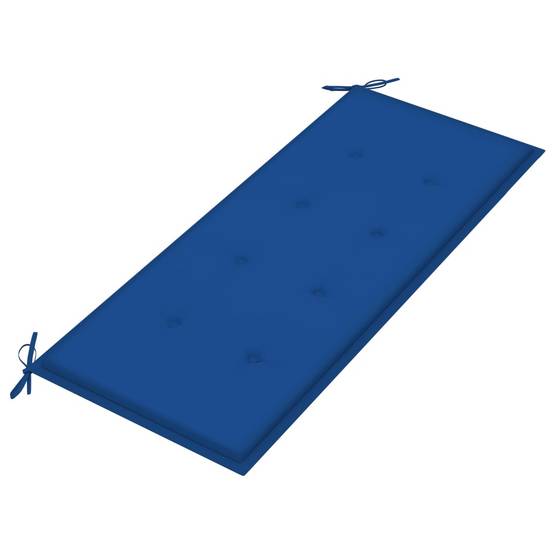 Helloshop26 - Banc de jardin meuble de patio d'extérieur terrasse empilable et coussin 128,5 x 57,5 x 90 cm bois de teck massif - Imagen 6
