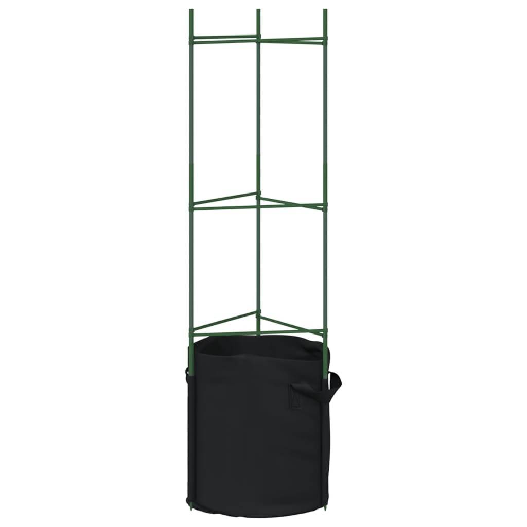 Vidaxl - Cages à tomates avec sacs à plantes 8 pcs 116 cm acier et PP vidaXL 3281492 - Image 6