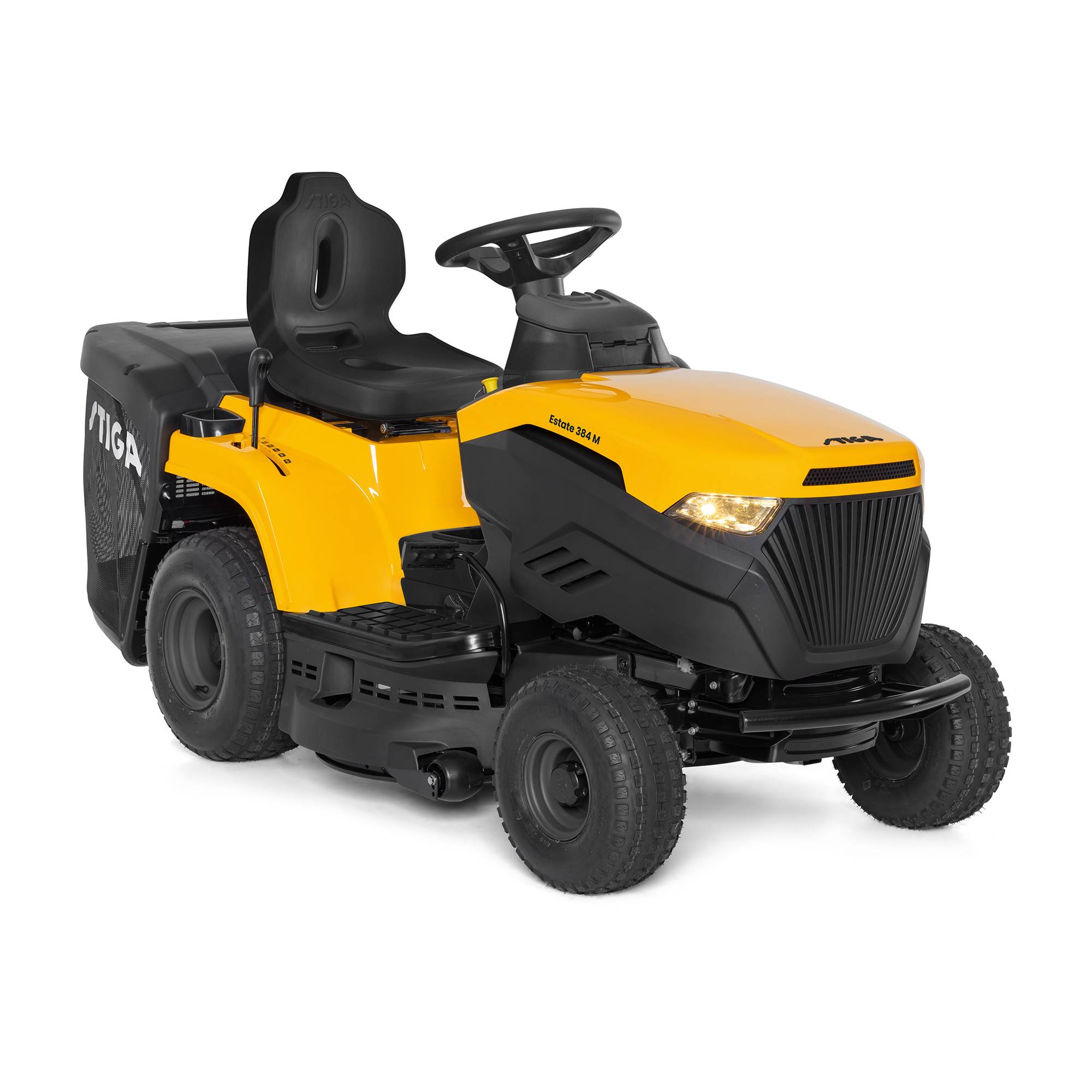 Stiga - Estate 384 M a: Tracteur Tondeuse Thermique, 84 cm, 200 L – Pour Pelouses Jusqu'à 3500 m² -STIGA