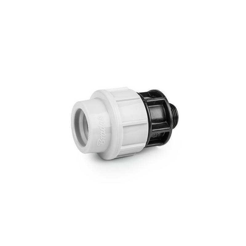 Raccord à compression PN16 pour PE 32 mm fileté 3/4" mâle (Lot de 2)