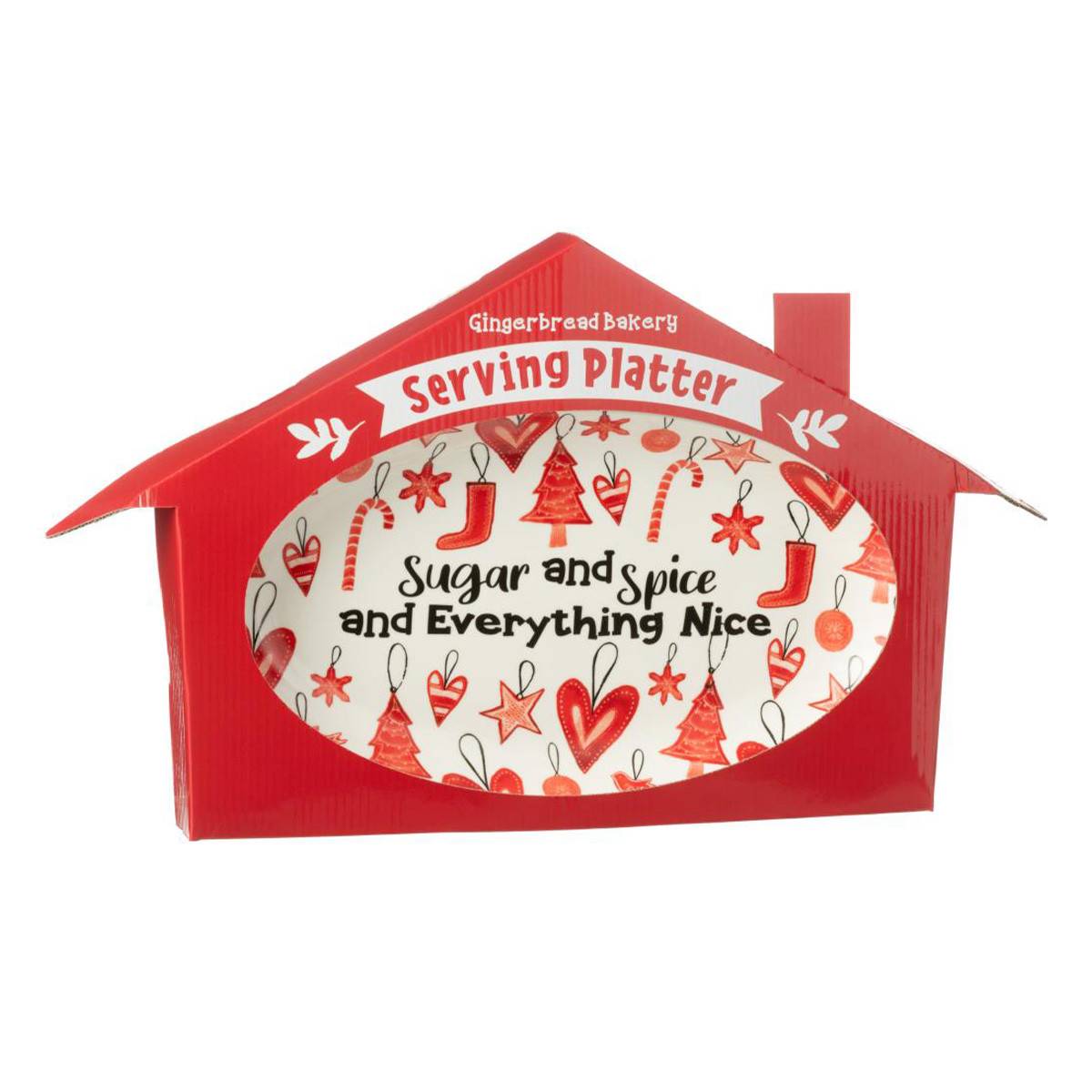 Assiette de Présentation de Noël "Bakery" 55cm Rouge - Image 3