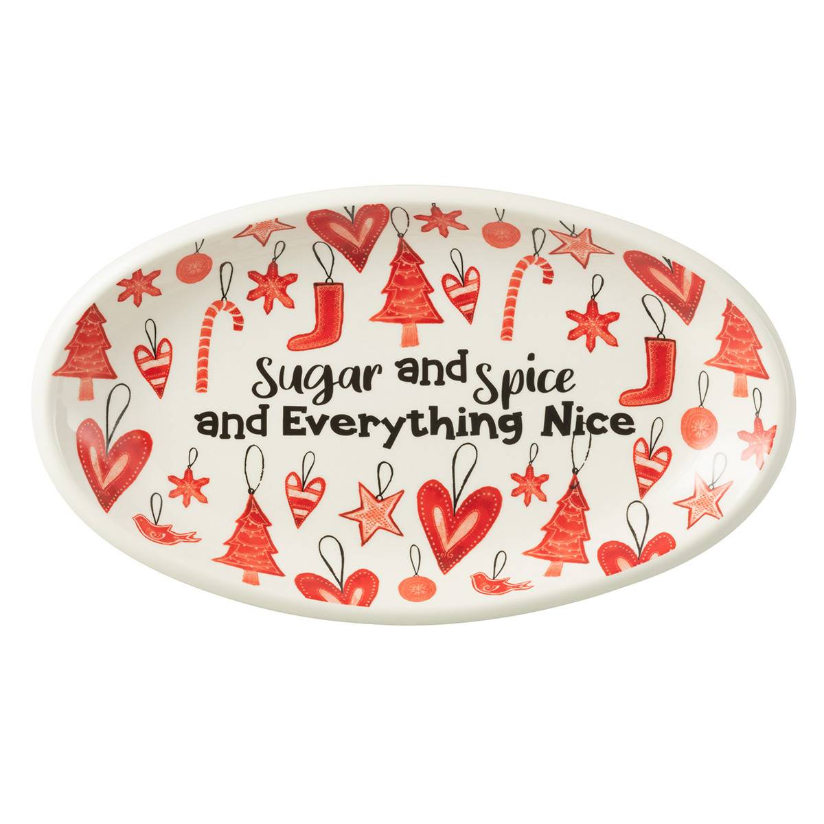 Assiette de Présentation de Noël "Bakery" 55cm Rouge - Image 1