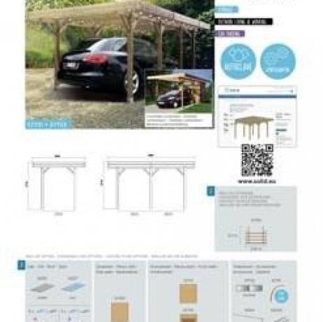 Carport base 3x5 H 2,5m, Ancrage A enfoncer, Panneaux de toit Pvc - Imagen 4