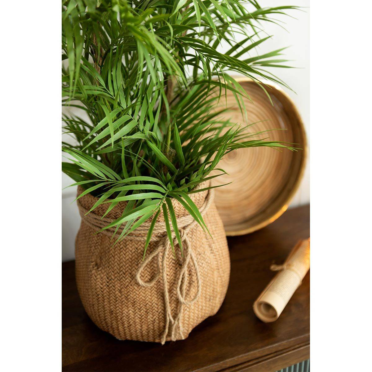 Plante Artificielle "Palmier en Pot" 84cm Vert - Image 2
