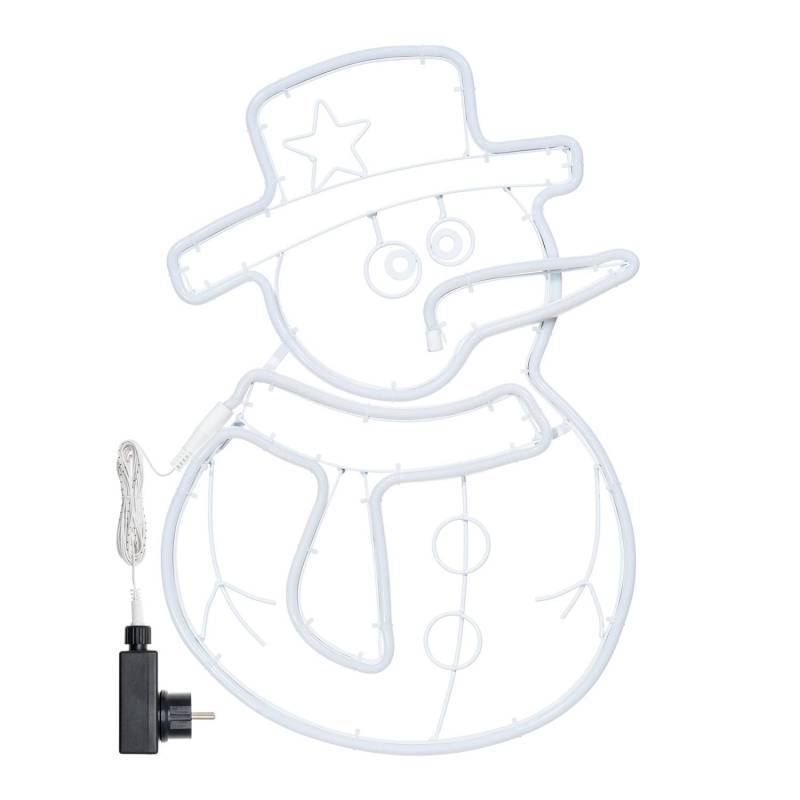 Lotti - Bonhomme de Neige IP44 Néon LED double face blanc froid Orange et rouge Lotti - Imagen 3