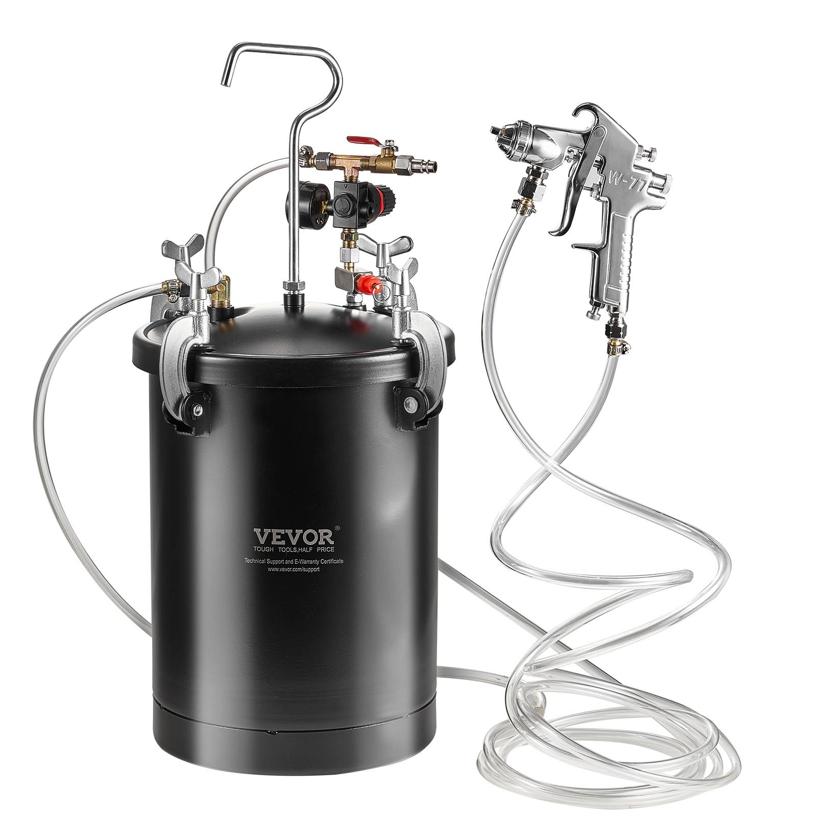 Vevor - VEVOR Réservoir de Peinture sous Pression 15 L Pulvérisateur Tuyau et Manomètre - Image 1