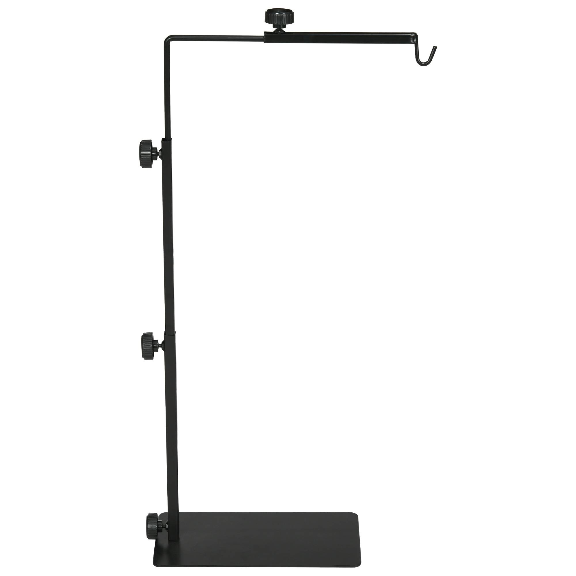 ComfortXL - Support lampe chauffante acier noir 40 x 15 x 95 cm pour terrarium réglable avec base stable et passe-câbles - Image 10