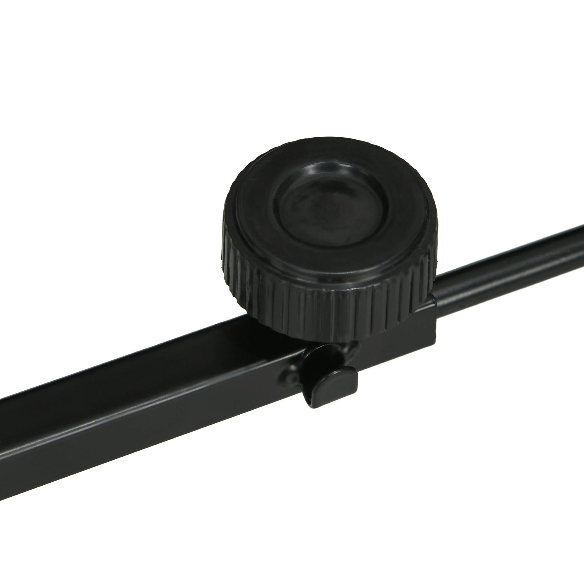 ComfortXL - Support lampe chauffante acier noir 40 x 15 x 95 cm pour terrarium réglable avec base stable et passe-câbles - Image 8