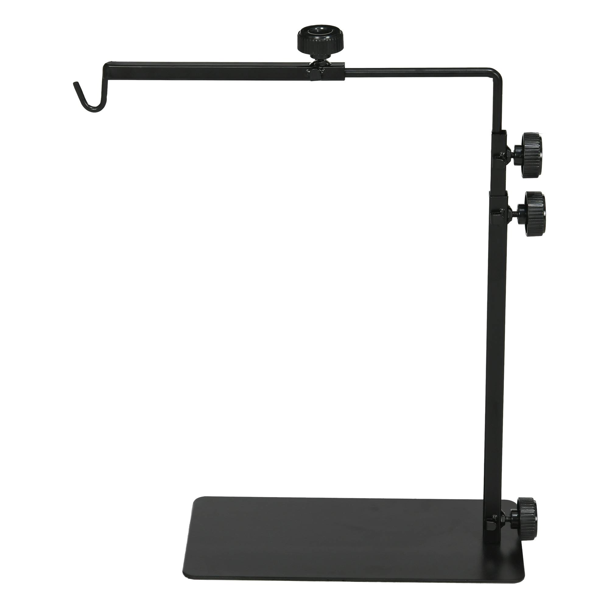 ComfortXL - Support lampe chauffante acier noir 40 x 15 x 95 cm pour terrarium réglable avec base stable et passe-câbles - Image 7