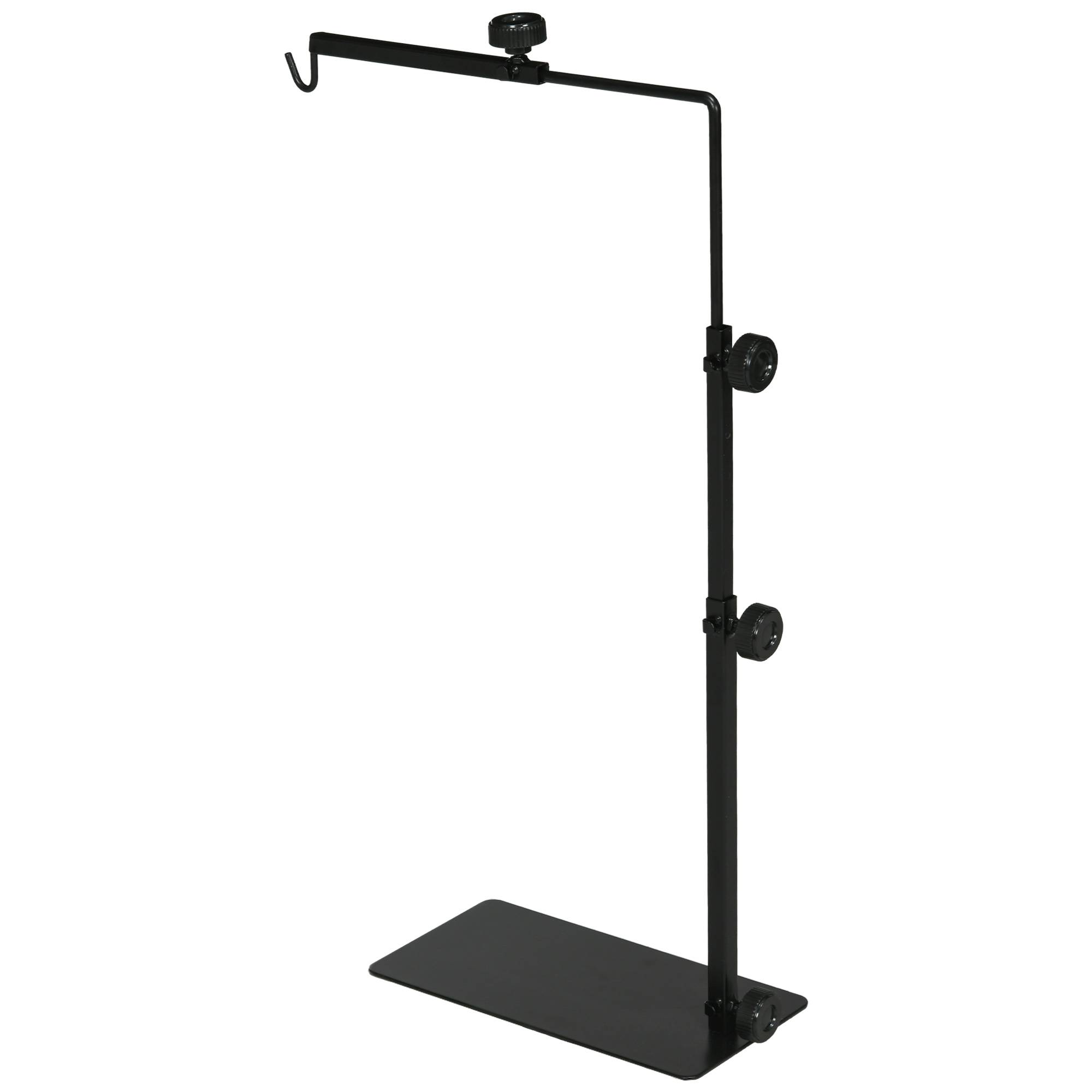 ComfortXL - Support lampe chauffante acier noir 40 x 15 x 95 cm pour terrarium réglable avec base stable et passe-câbles - Image 2