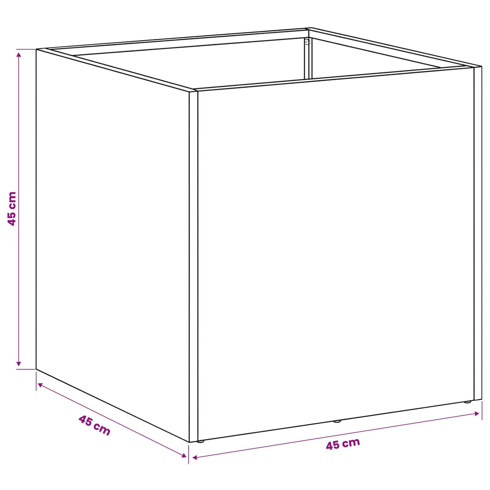 Vidaxl - Cache-pot de jardin 2 pc Anthracite 45 x 45 x 45 cm vidaXL 8004971 - Image 3