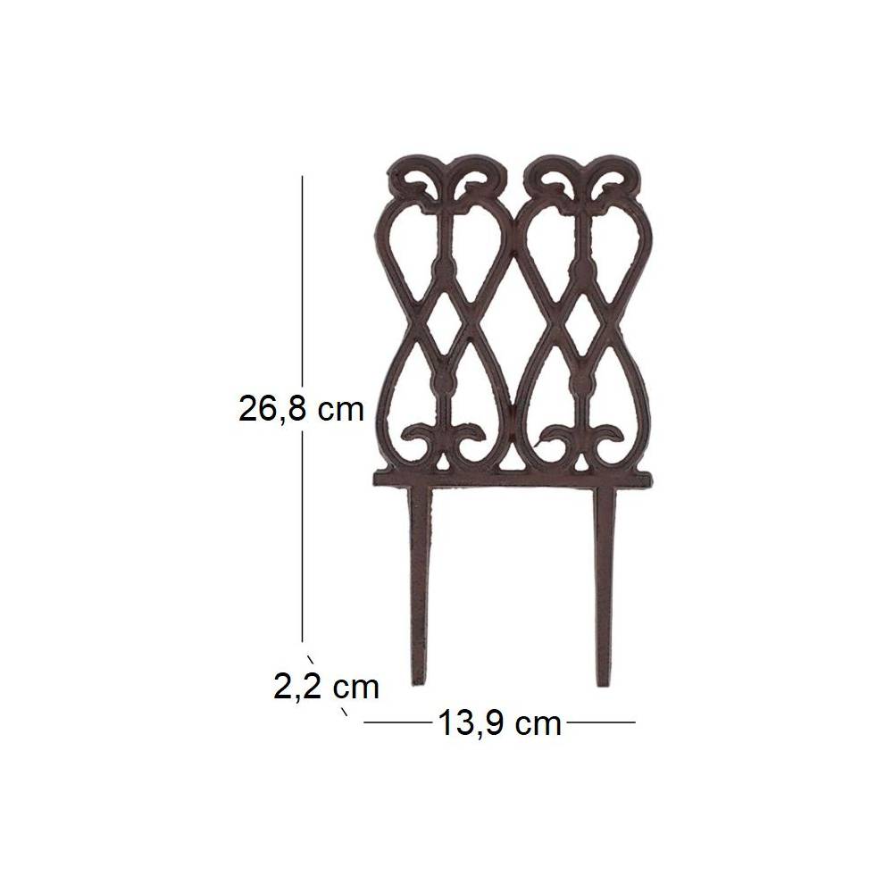 Esschert Design - Bordure de jardin en fonte Lys français Lot de 4 - Imagen 3