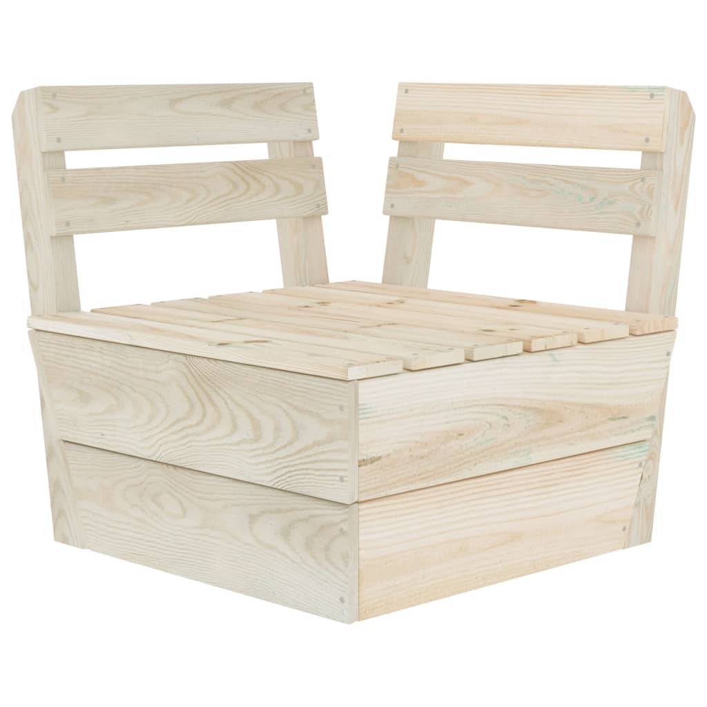 Helloshop26 - Salon de jardin meuble d'extérieur ensemble de mobilier palette 6 pièces bois d'épicéa imprégné - Imagen 3
