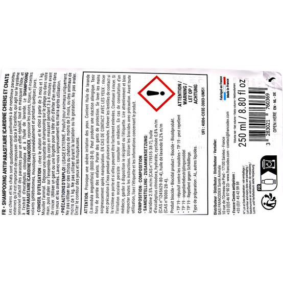Francodex - Shampoing Antiparasitaire Icaridine 250 ml pour Chien et Chat - Image 4