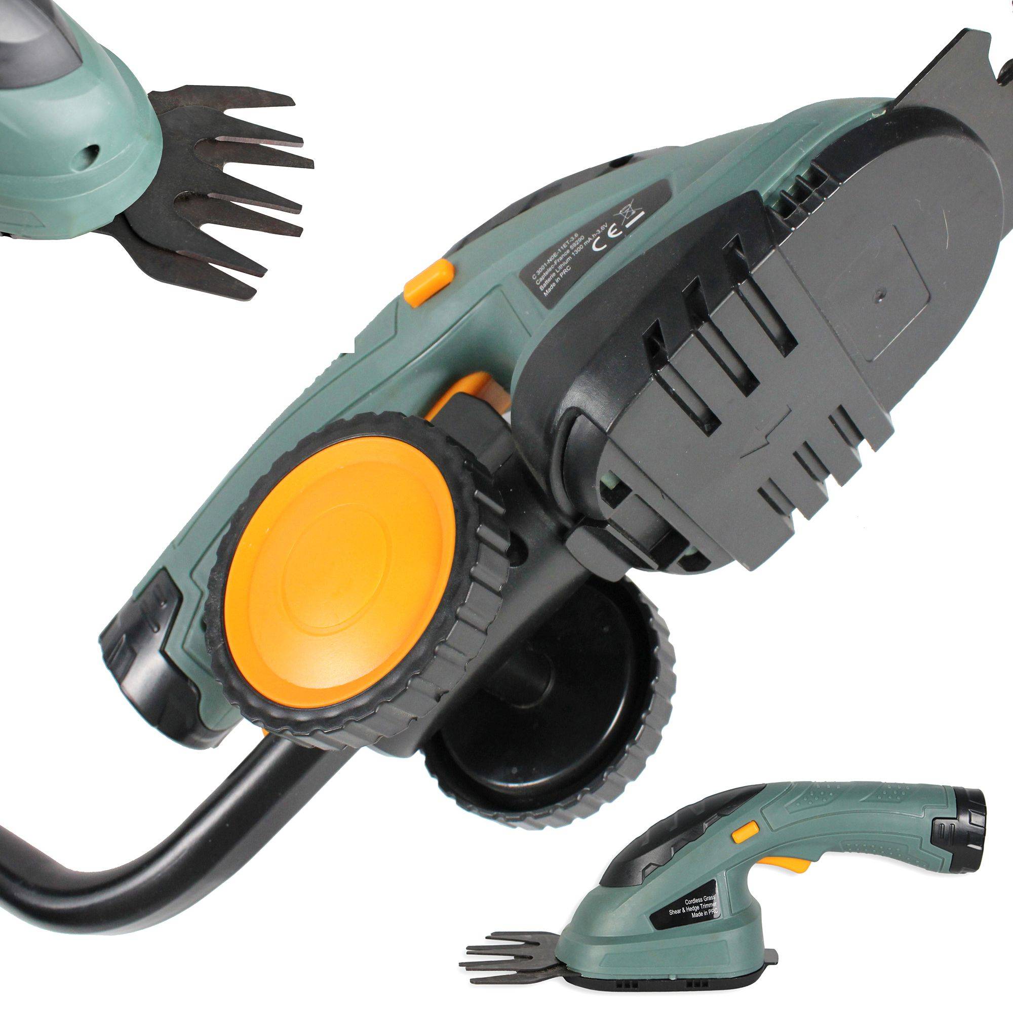 Coupe-bordure taille-haie sans fil 2 en 1 FISHTEC télescopique lames 10 et 17 cm - Image 4