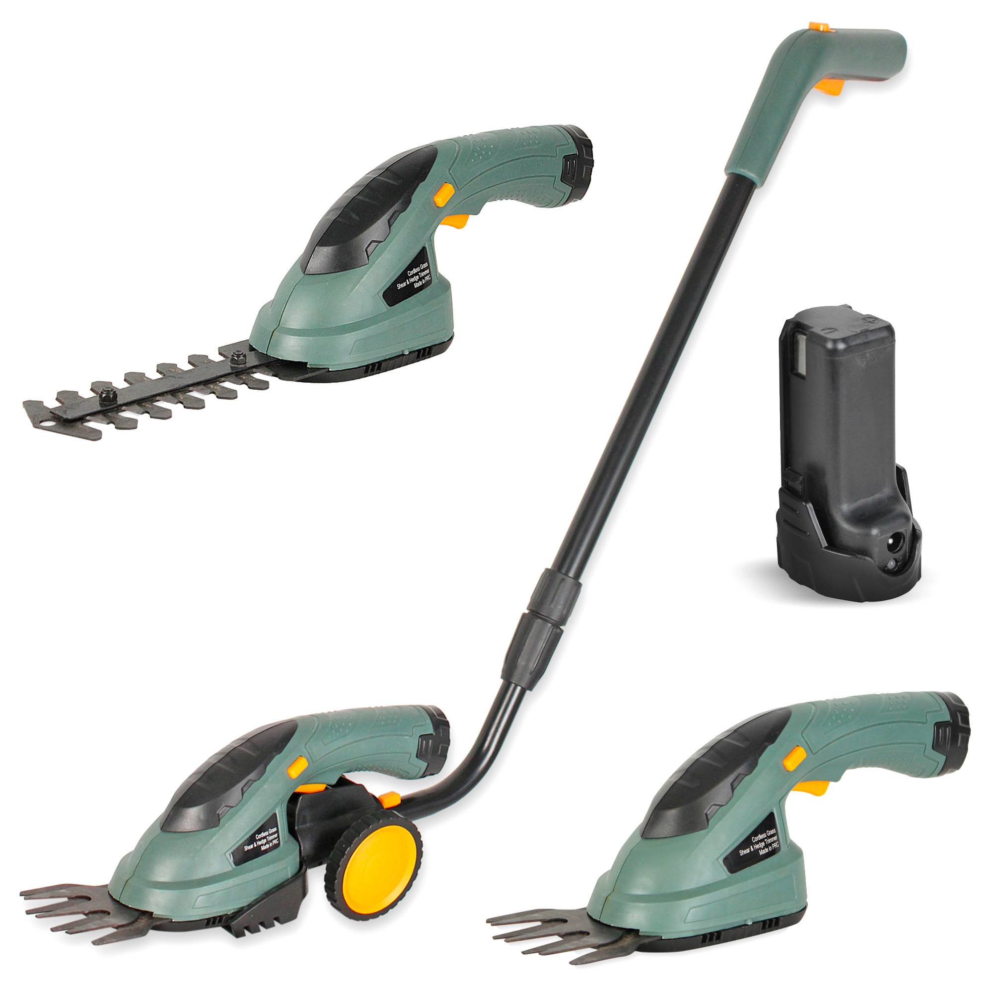 Coupe-bordure taille-haie sans fil 2 en 1 FISHTEC télescopique lames 10 et 17 cm - Image 1