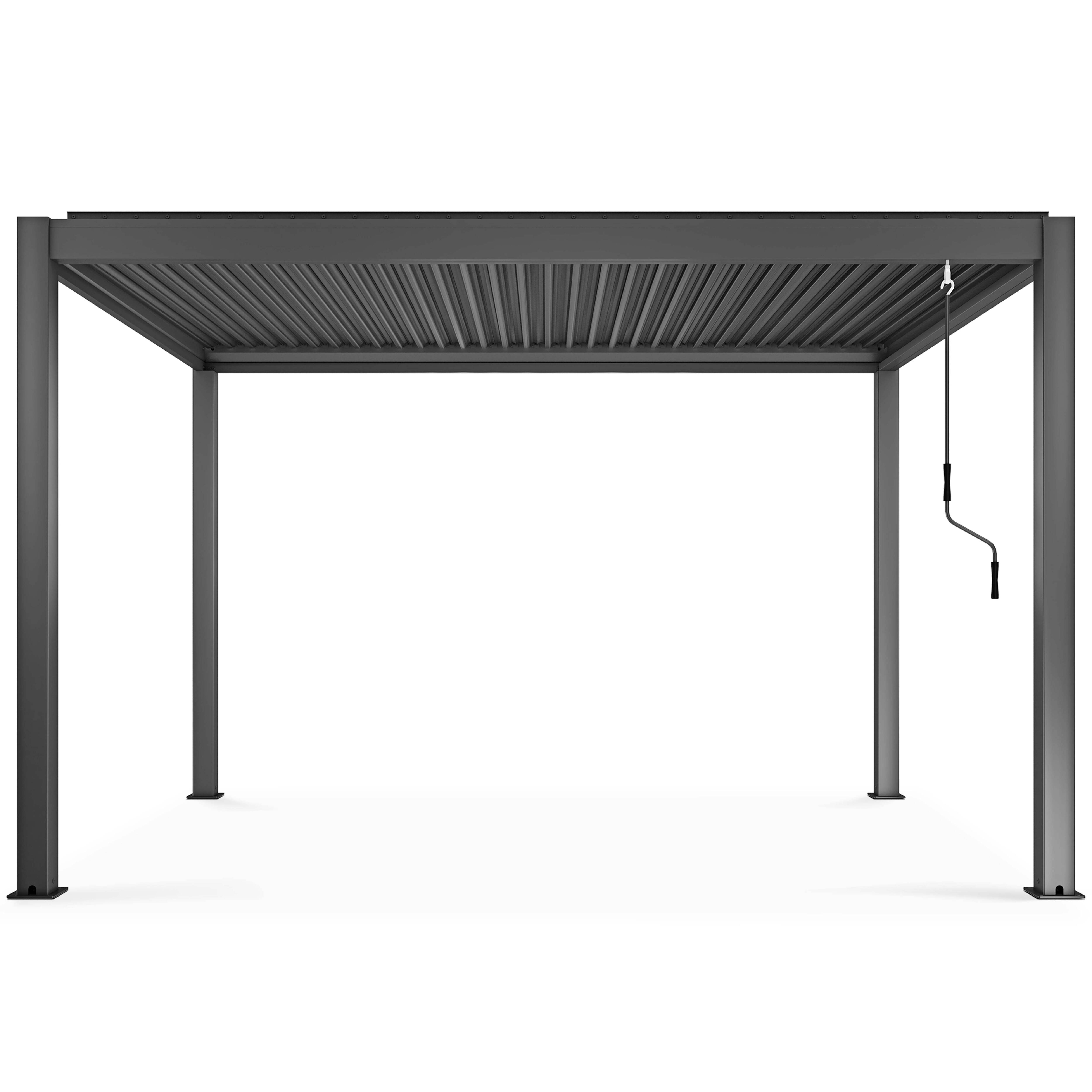 Oviala - Pergola bioclimatique autoportée gris 3 x 4 x 2.57 m Athenes - Oviala - Imagen 1