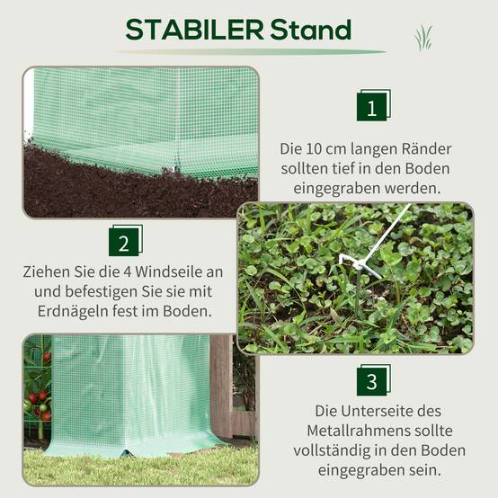 Serre de jardin acier terrasse protection hiver 200x76x168cm vert - ComfortXL Outdoor Living - Image 8