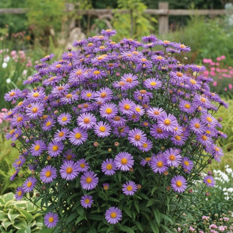Aster de printemps Dunkle Schöne à fleurs Bleue/ - feuillage Caduc - Godet - 5/20 cm