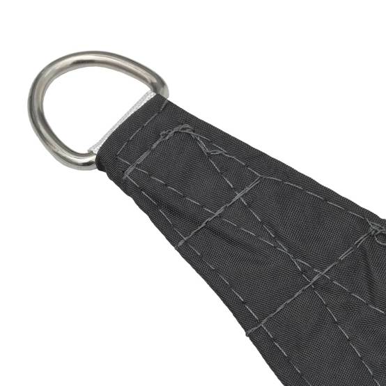 Helloshop26 - Voile toile d'ombrage parasol tissu oxford triangulaire 5 x 6 x 6 m anthracite - Imagen 4