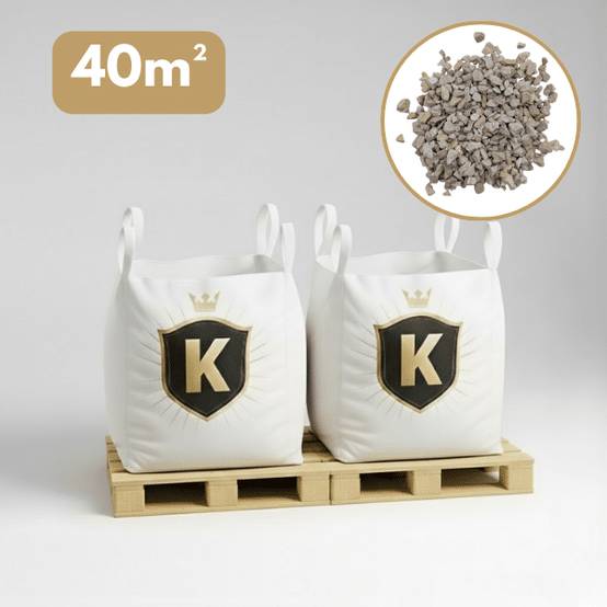 Gravillons calcaire blanc 6/16 mm – Pack 2 Big Bag +/- 1,5T – 40 m² - Image 1