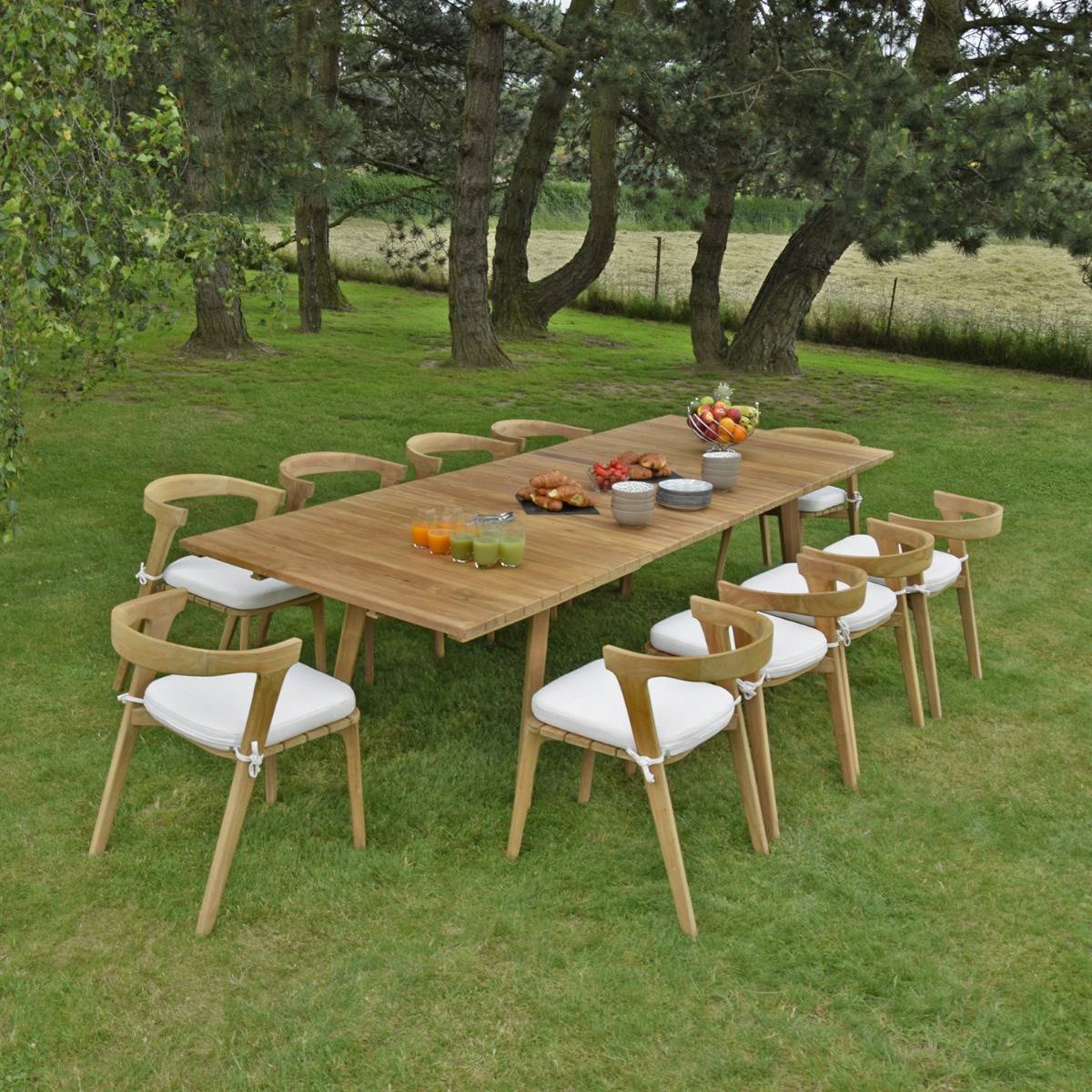Chaise de jardin en teck massif Rumba - TECK'Attitude - Imagen 4