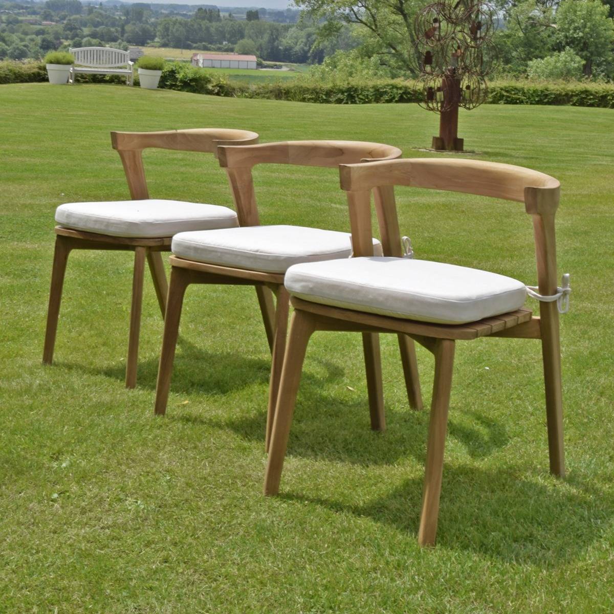 Chaise de jardin en teck massif Rumba - TECK'Attitude - Imagen 9