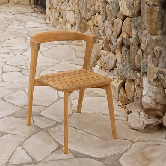 Chaise de jardin en teck massif Rumba - TECK'Attitude - Imagen 5