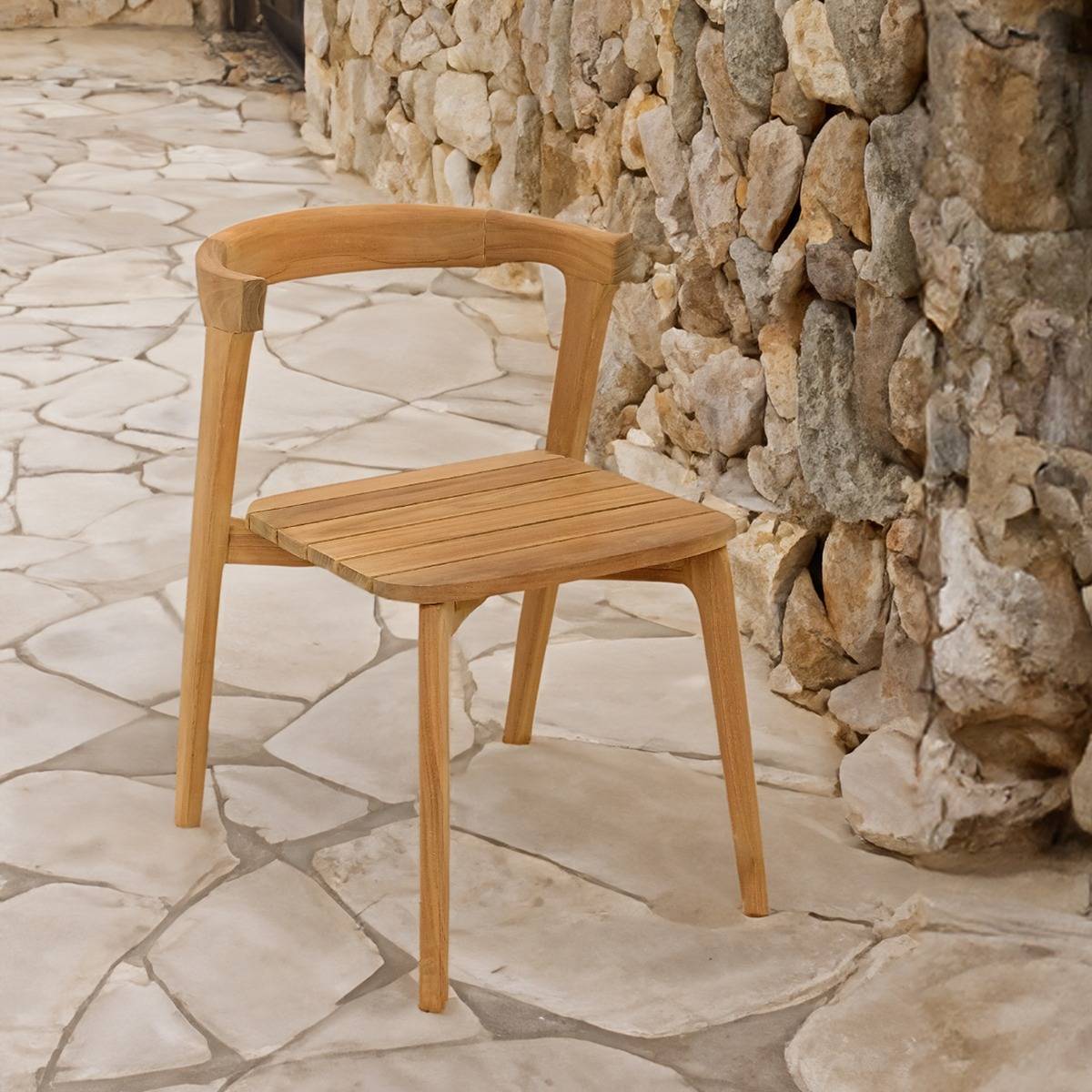 Chaise de jardin en teck massif Rumba - TECK'Attitude - Imagen 5