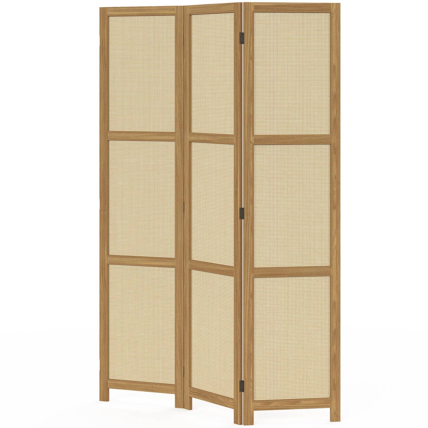 Paravent intérieur HANAE effet naturel cannage - Image 7