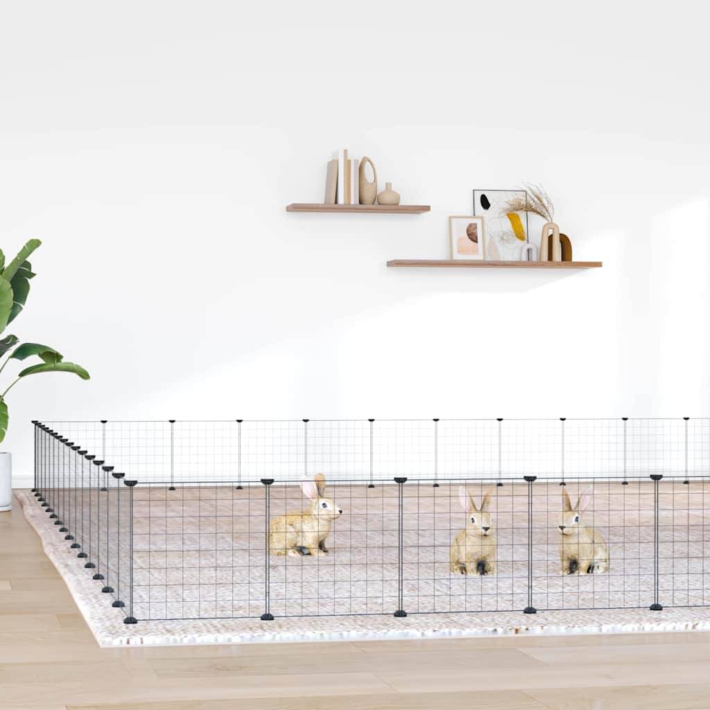 Vidaxl - Cage animaux de compagnie à 60 panneaux et porte Noir 525x525x35 cm vidaXL 3114024 - Imagen 1