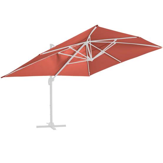Oviala - Toile pour parasol déporté 4x3m terracotta Caserta - Oviala - Image 1