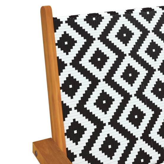 Chaises de jardin bois d'acacia et polyrotin naturel 56 x 62 x 92 cm - PANGIVO - Image 7
