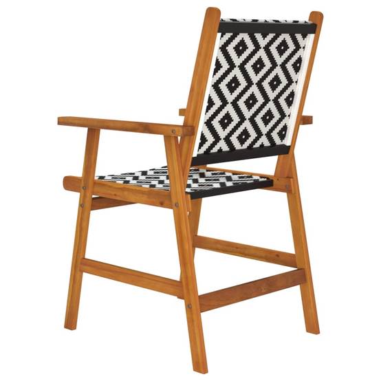 Chaises de jardin bois d'acacia et polyrotin naturel 56 x 62 x 92 cm - PANGIVO - Image 6