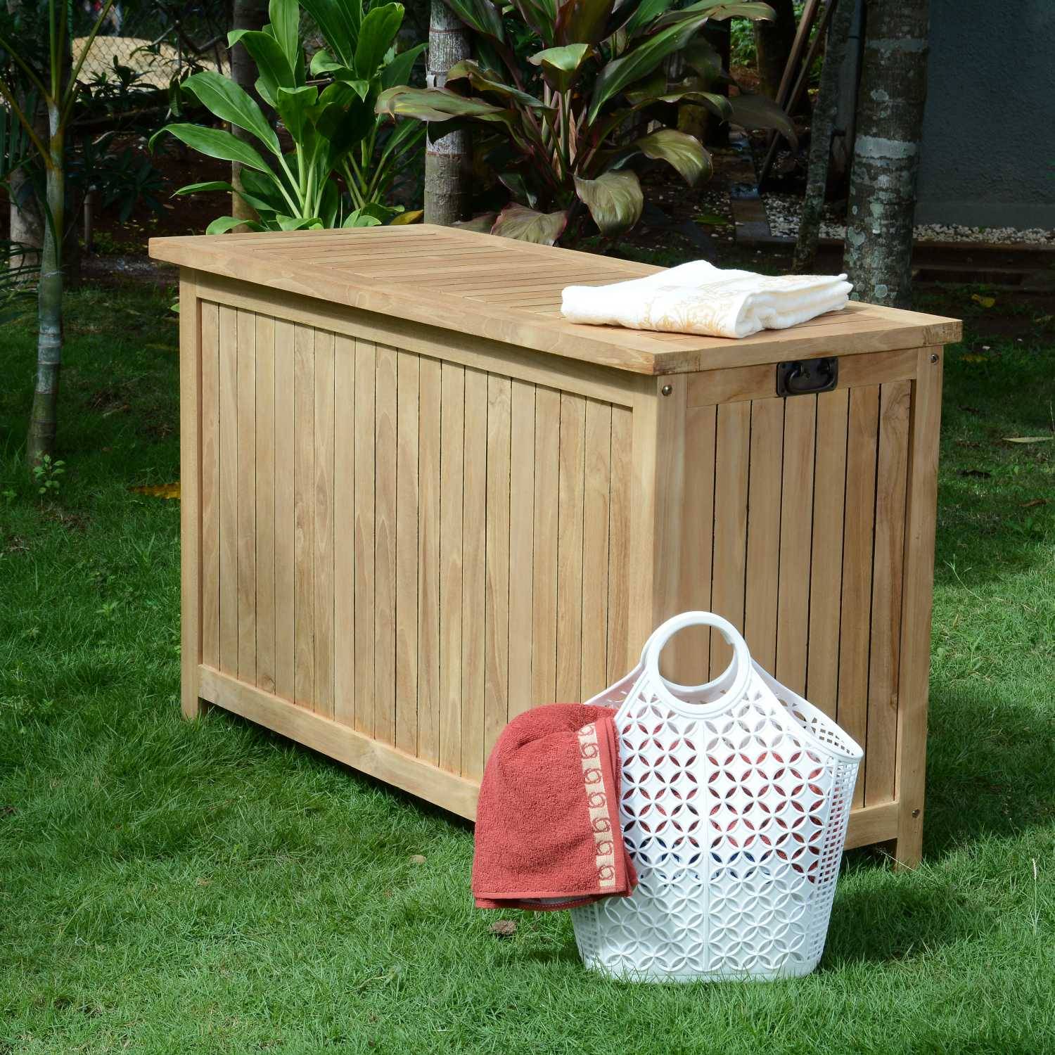 Coffre de jardin en teck massif Aoba - TECK'Attitude - Image 6